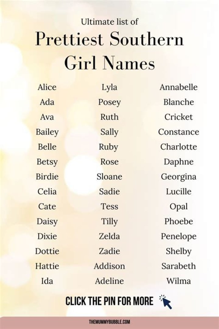 150 Southern Female Names With Meanings