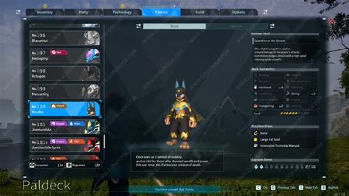 Anubis Breeding Combos, Location, Drops and Skills