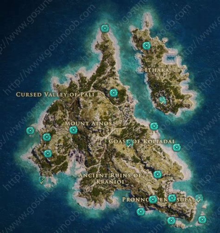 Assassin's Creed Odyssey Legendary Chest Map Locations