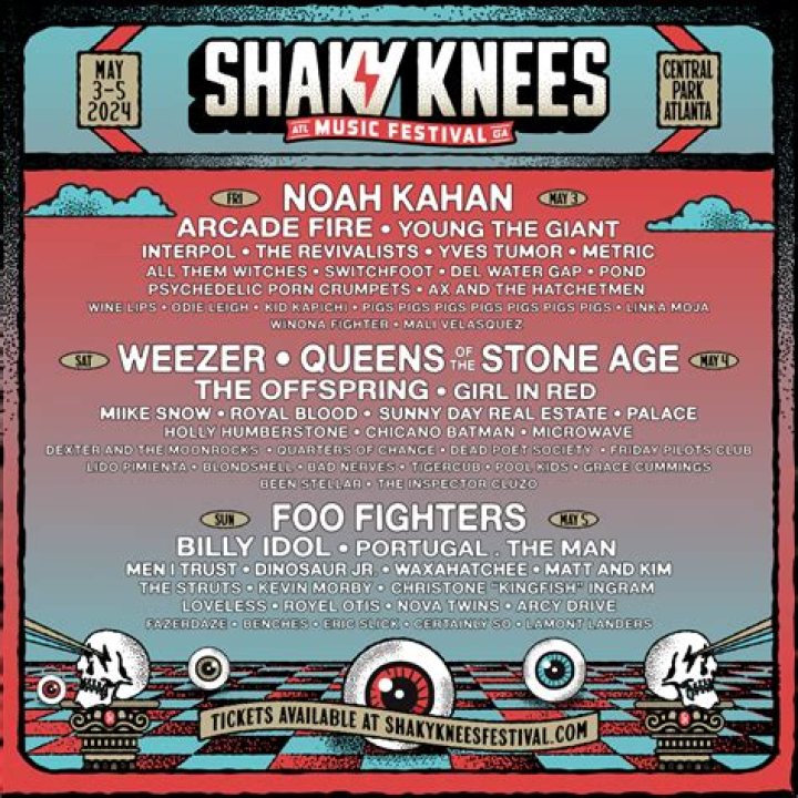 Atlanta's Shaky Knees festival reveals 2024 lineup