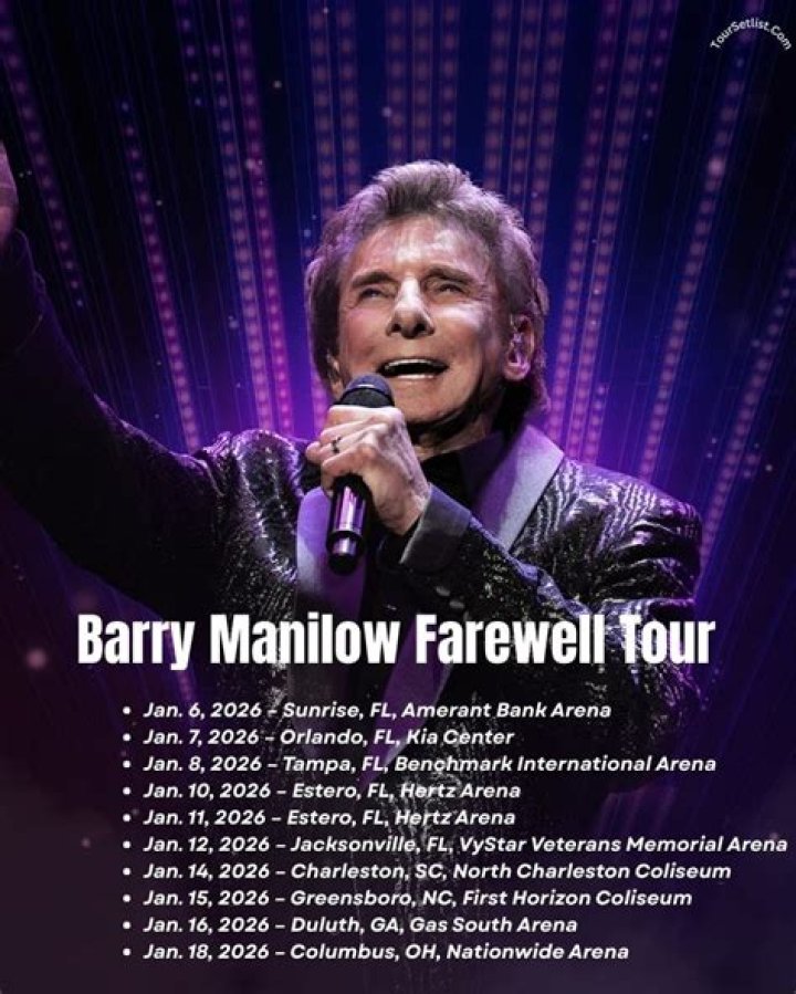 Barry Manilow Farewell Tour Launches Feb. 11, 2015; Barry Manilow Will Hit The Road ‘One More Time’ [Full Tour Dates]