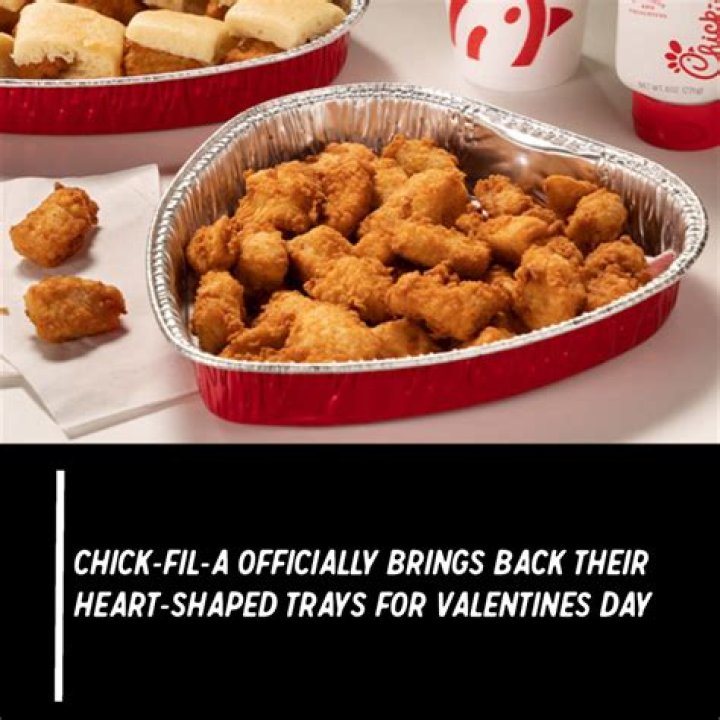 Chick-fil-A brings back heart-shaped trays for Valentine's Day.