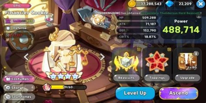 Cookie Run Kingdom Financier Cookie Toppings