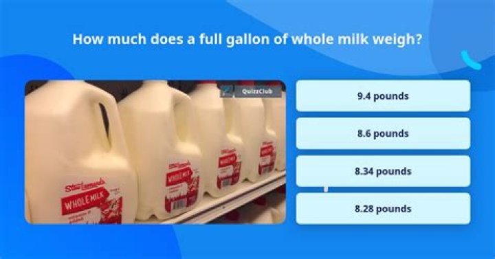 How Much Does A Gallon of Milk Weigh?
