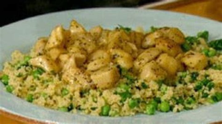 Lemon Poppy Chicken With Sweet Pea & Mint Couscous | Recipe