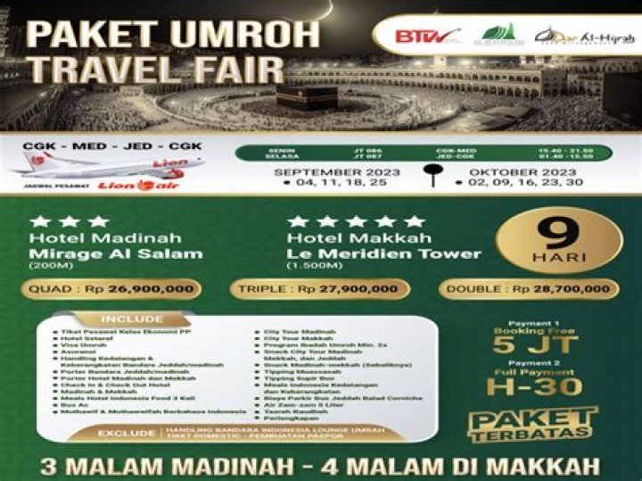 Lion Air Umrah Travel Fair 2023 Set to Open on July 19-23