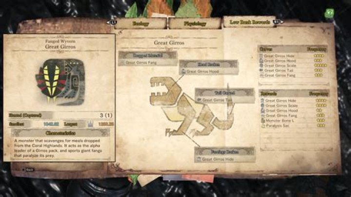 Monster Hunter World Paralysis & Omniplegia Sac Locations