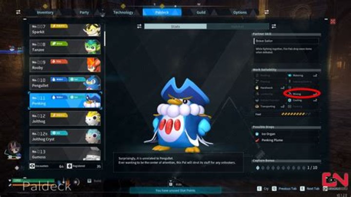 Palworld Best Ore Mining Pals, Level 2-4