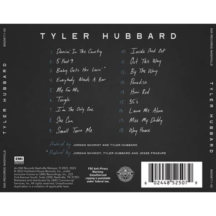 Tyler Hubbard Reveals Cover Art, Track List for Debut Solo Album