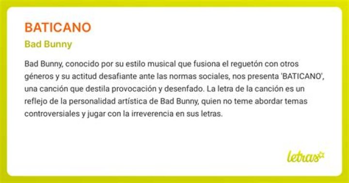 Una sexóloga explica por qué la canción 'Baticano' de Bad Bunny puede tener un impacto negativo en jóvenes