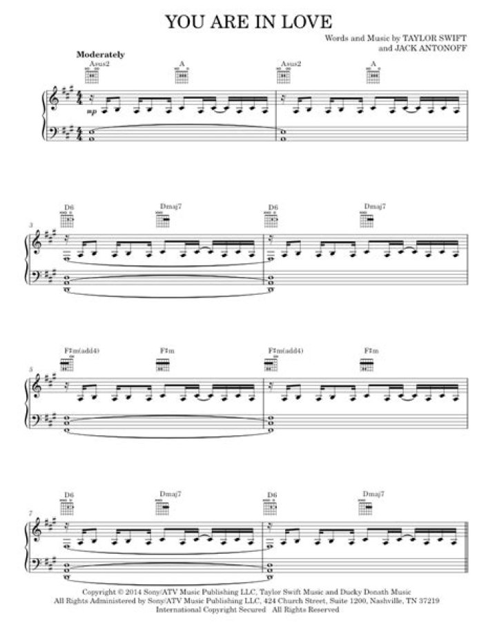 You Are In Love by Taylor Swift